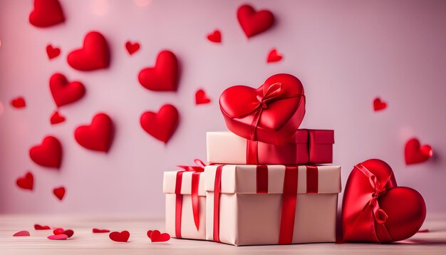 Gift boxes valentines day