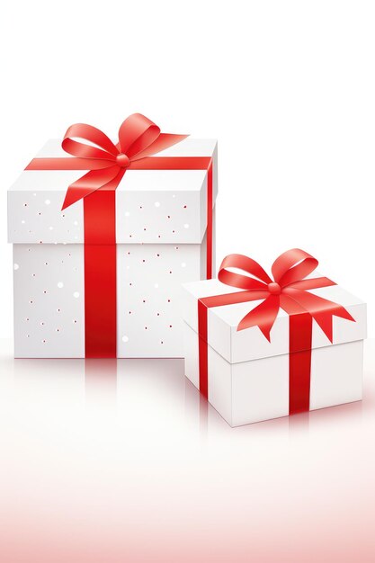 Gift boxes white background AI generated Image