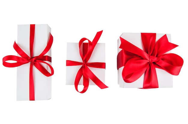 Gift boxes on white background