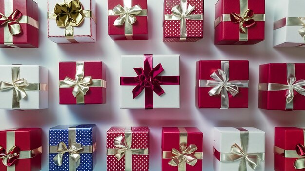 Gift boxes on white background