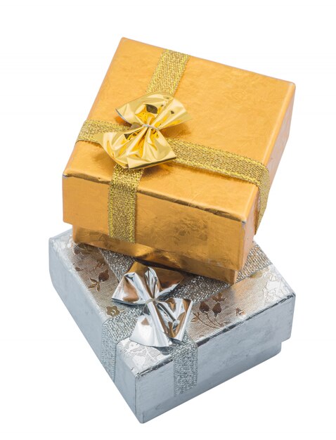 Gift boxes on white