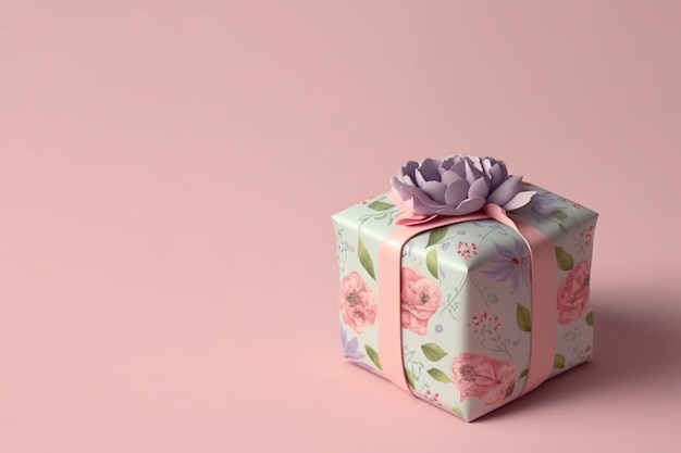 Gift boxes with flower texture paper wrapping