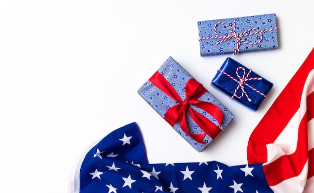 Gift boxes with national flag