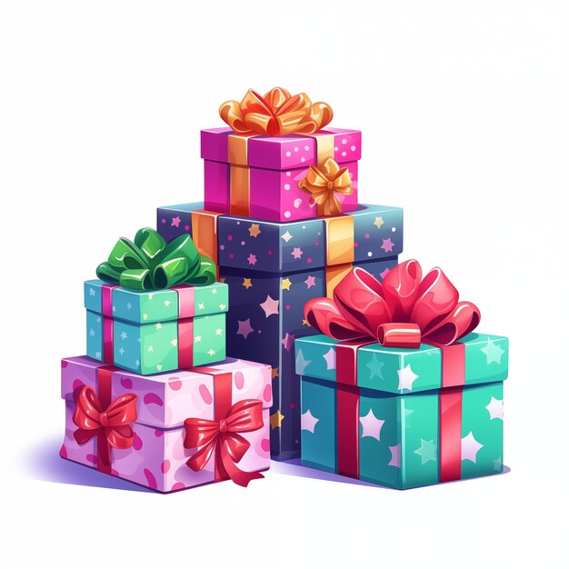 gift boxes with ribbon