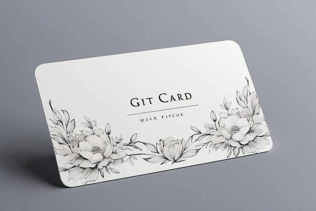 Photo gift card mockup