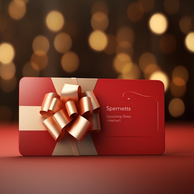 Photo gift card mockup