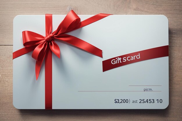 Photo gift card with empty space for text