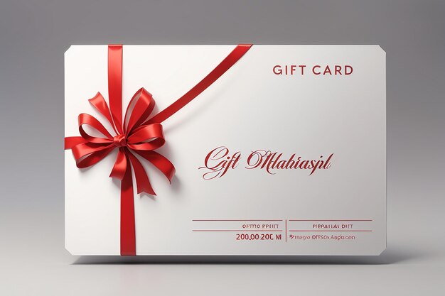 Gift card with empty space for text