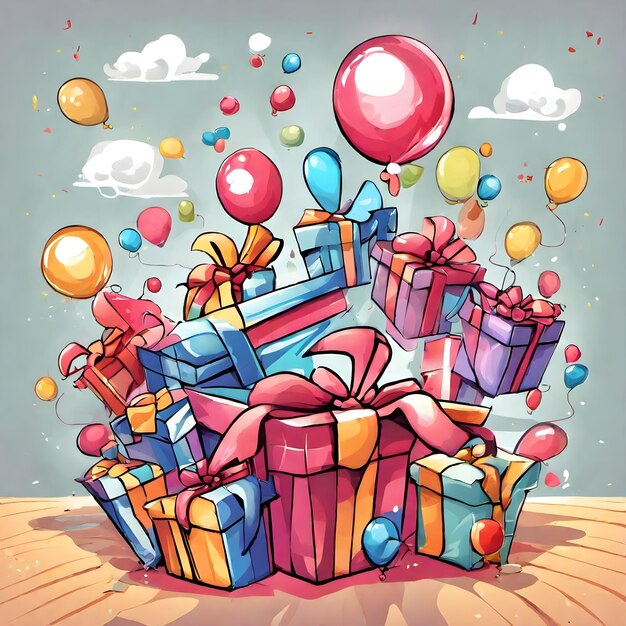 Gift cartoon background and wallpaper very cool