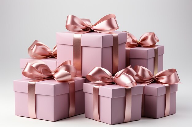 gift Christmas birthday celebration box present surprise Pink package ribbon holiday