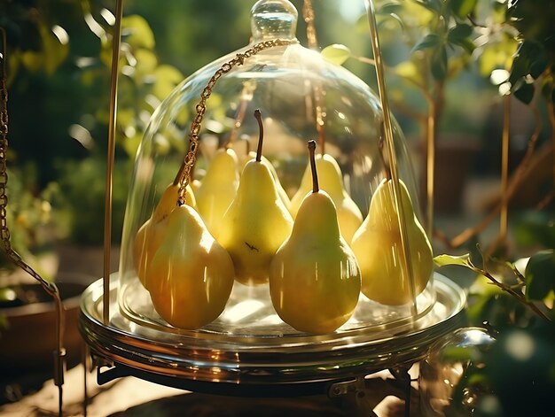 A gift from Nature A Bountiful Glass Box Displaying Nature's Finest Fruits and Vegetables