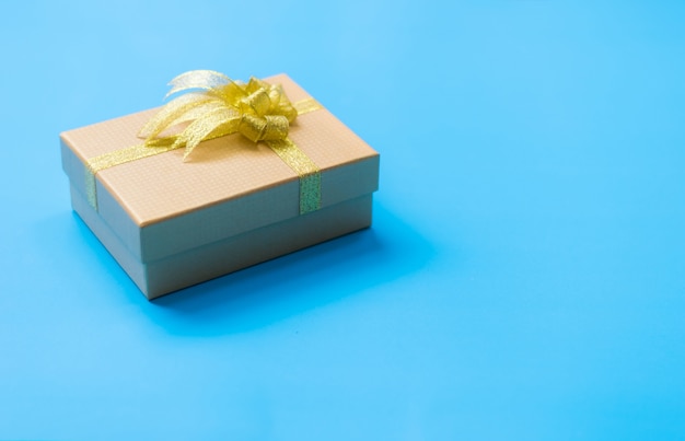 Gift giving New Year and Christmas blue background