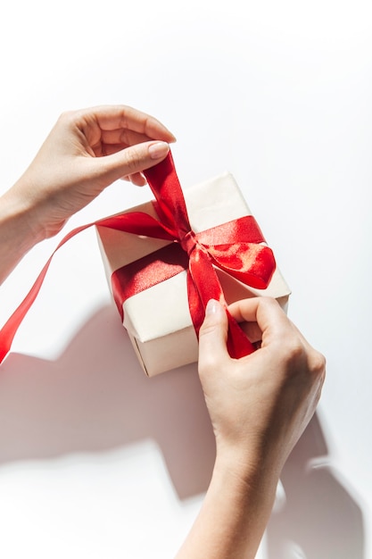 gift packaging in craft paper