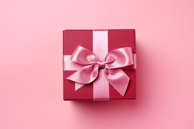 Gift or present for birthday valentines day or mothers day beautifully decorated giftbox with ribbon