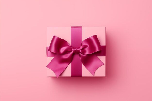 Gift or present for birthday valentines day or mothers day beautifully decorated giftbox with ribbon