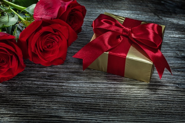 Gift and roses