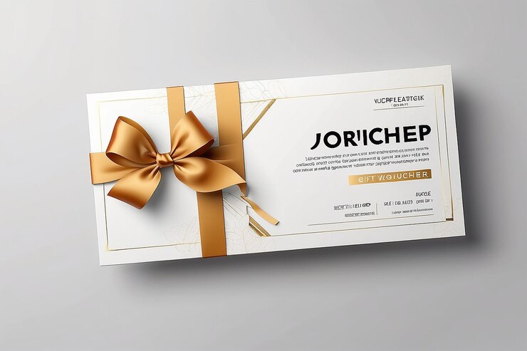 Photo gift voucher mockup