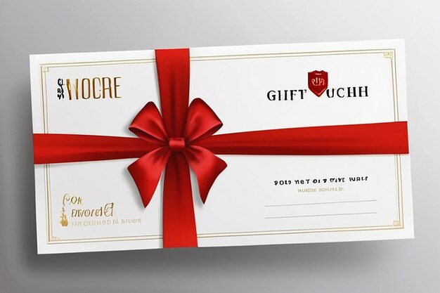 Photo gift voucher mockup