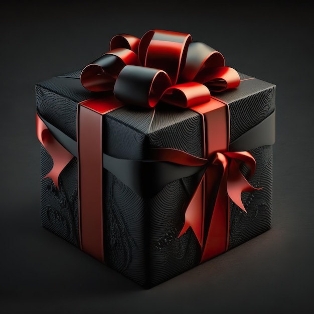 gift wrapped in dark paper on dark surface