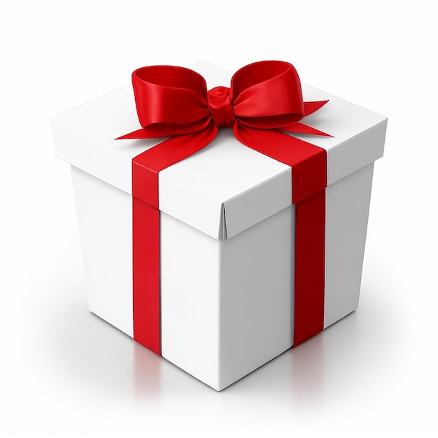 Giftbox on white background generated by AI