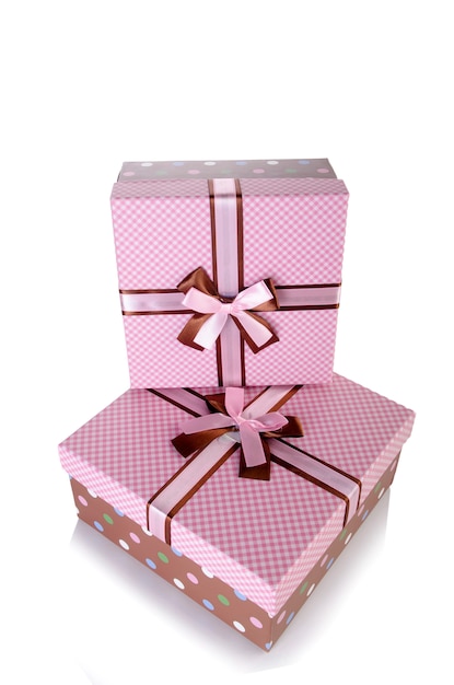 Giftboxes isolated on the white 