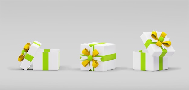 복사 공간 3D 렌더링 판매 배너 디자인으로 크리스마스 판매 할인 프로모션을 위한 선물 상자