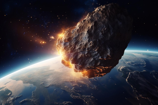 gigantische asteroïde nadert Earth Genative AI