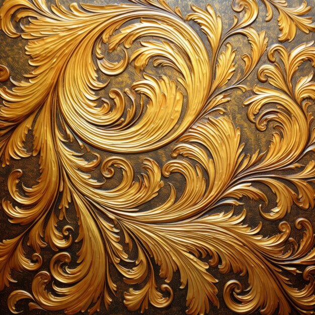 Photo gilded elegance exquisite goldpatterned luxury artwork