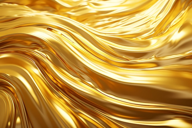 Photo gilded grace the sublime beauty of elegant golden waves in the background