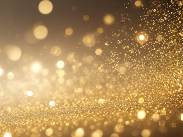 Gilded Luminosity Abstract Background with Twinkling Golden Lights