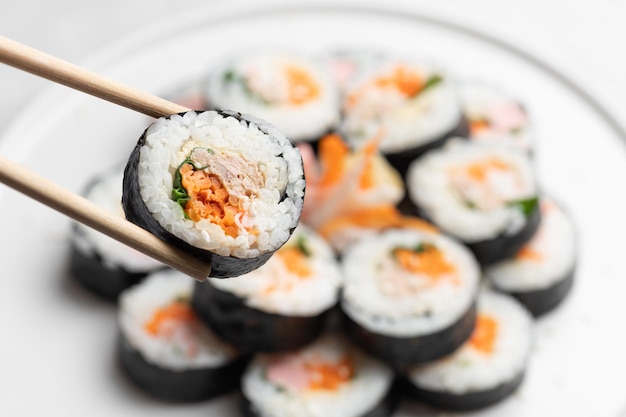 Gimbap korean traditional dish