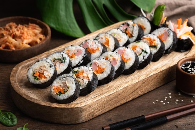 Gimbap korean traditional dish