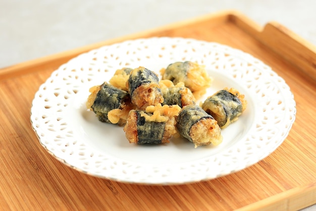 Gimmari or Kimmari Seaweed Wrapped Tempura