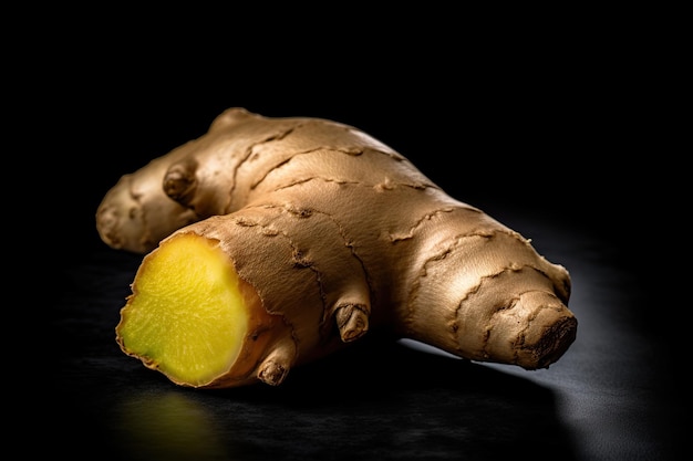 Ginger On Black Background