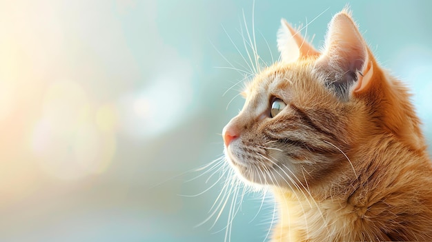 Photo a ginger cat is sitting in front of a window the cat is looking out the window at the birds