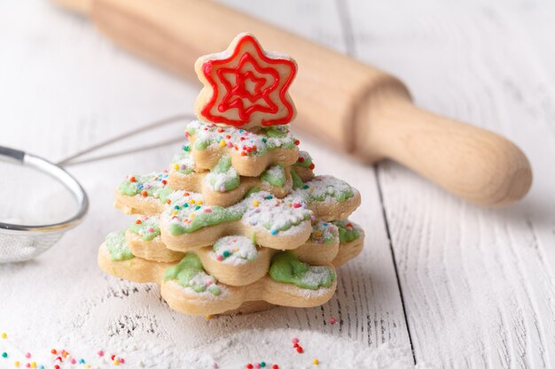 Ginger Cookies in shape of pine tree