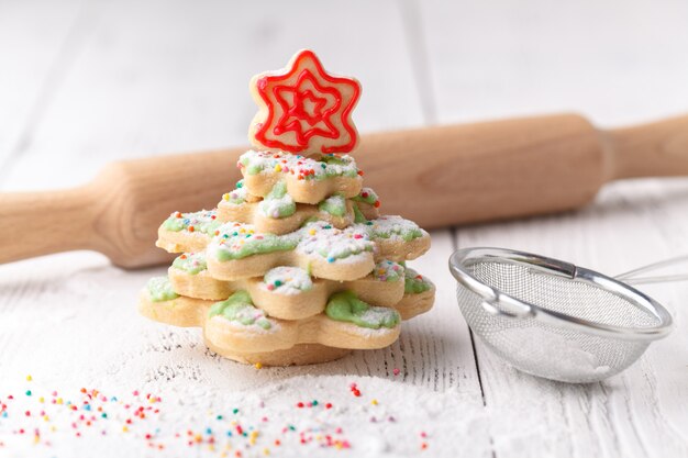 Ginger Cookies in shape of pine tree