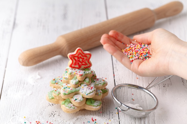 Ginger Cookies in shape of pine tree