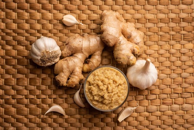 Photo ginger garlic paste