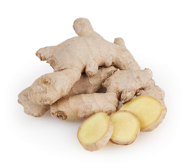 Ginger isolated on white background with clipping path