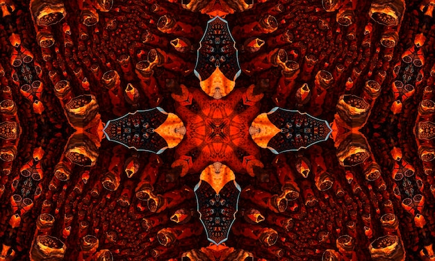 Ginger kaleidoscope. Groovy Wallpaper. Ginger Repeat Batik. Black Geometric Colour. Mystic Psychedelic Horror. White Geometric Rug. Seamless Mystic Wallpaper.