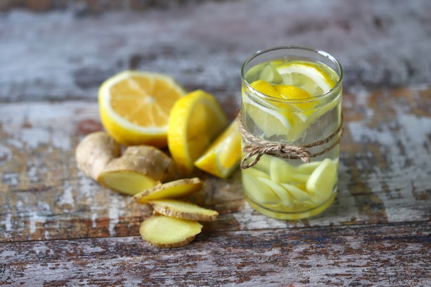 Ginger lemon drink.