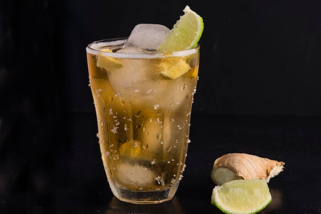 Ginger lime and cava cocktail