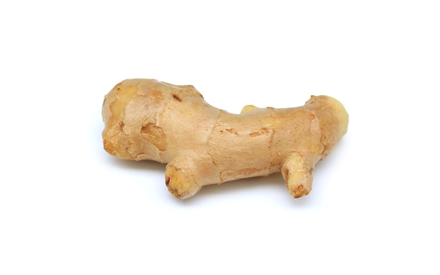 Ginger rhizome close up isolated