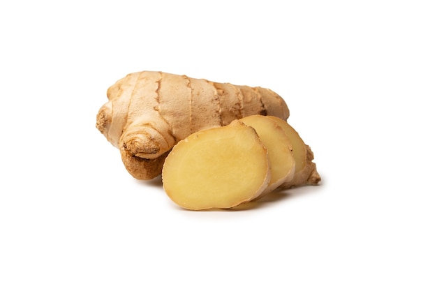 Ginger root isolated on white background