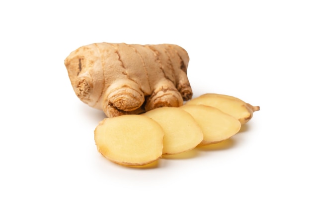 Ginger root isolated on white background