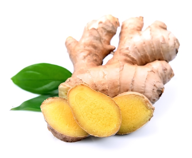 Ginger root on isolated white