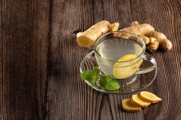 Ginger tea with Sicilian lemon and mint