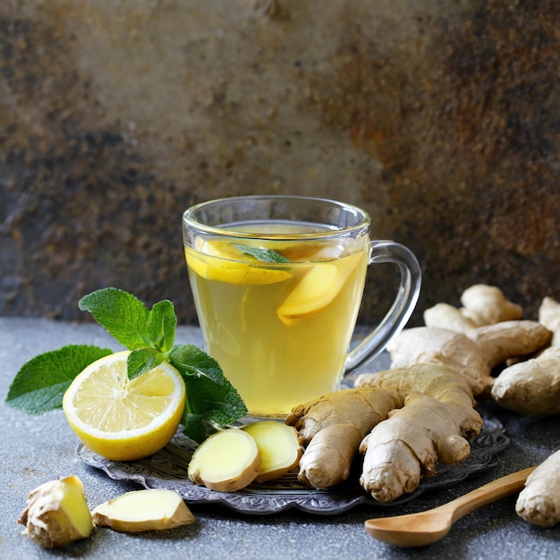 Foto ginger thee gezonde drank