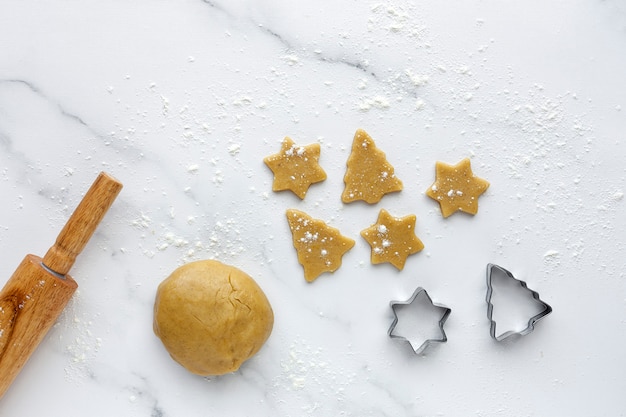 Gingerbread cookie dough for Christmas